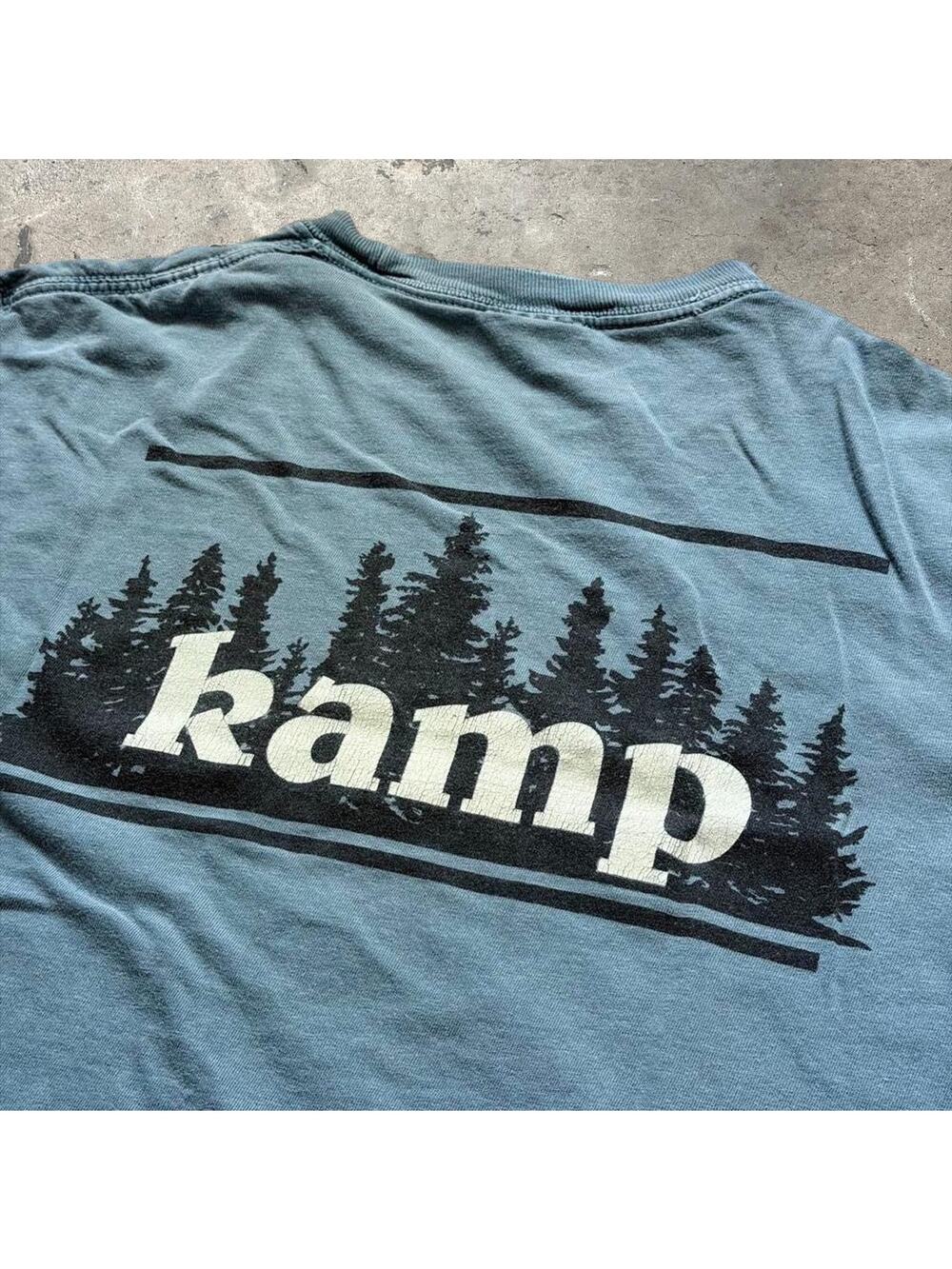 Comfort Colors Kamp 2019 Graphic T-Shirt Blue Small Vintage Style